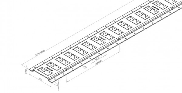 Bindrails type 3009 staalverzinkt